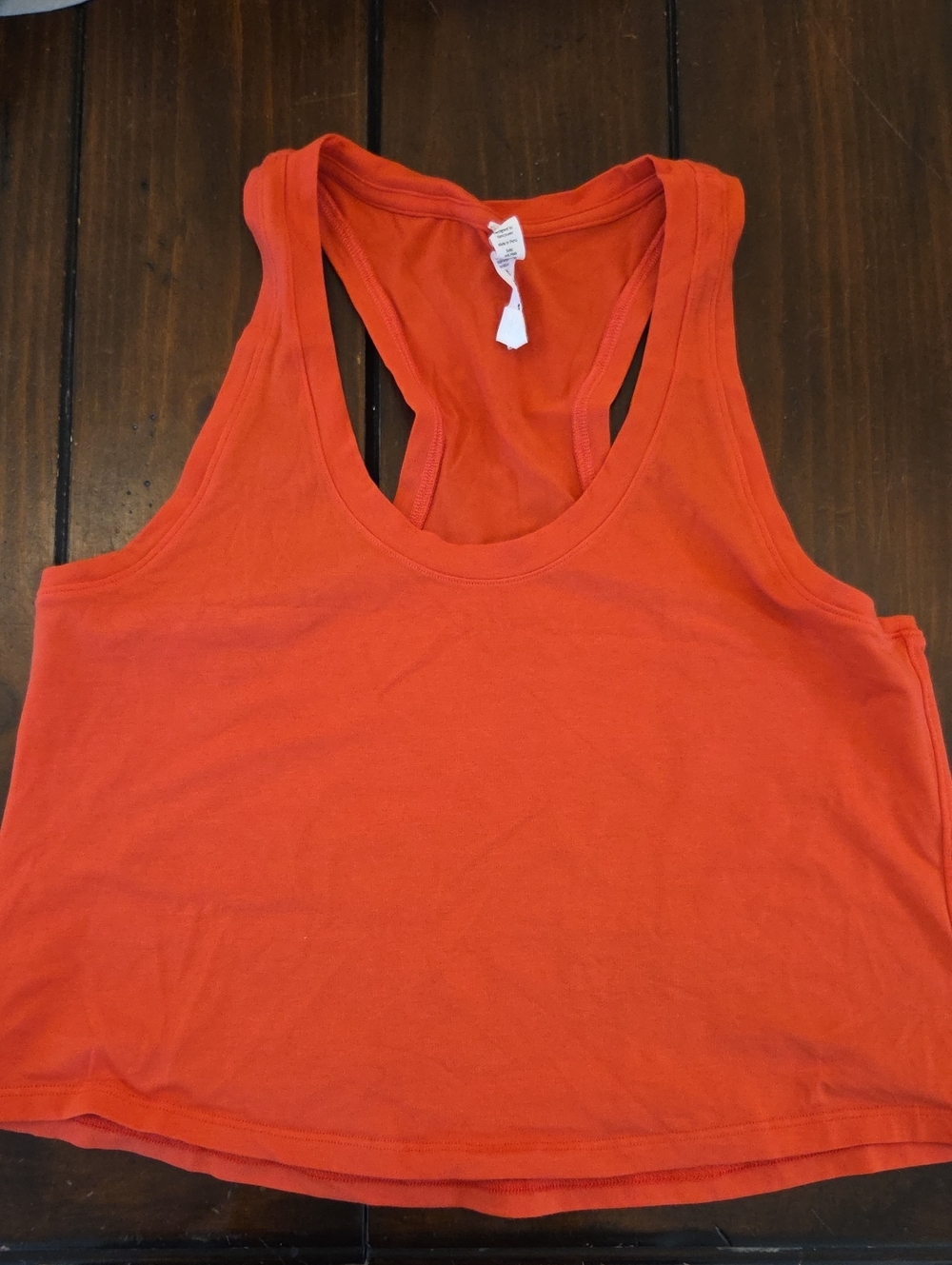 lululemon athletica Bright Orange Racerback Crop Tank